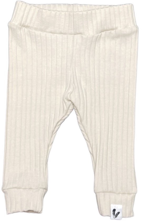 Pantalon skinny nouveau-né - Jersey côtelé large - Beige Natural - taille 50