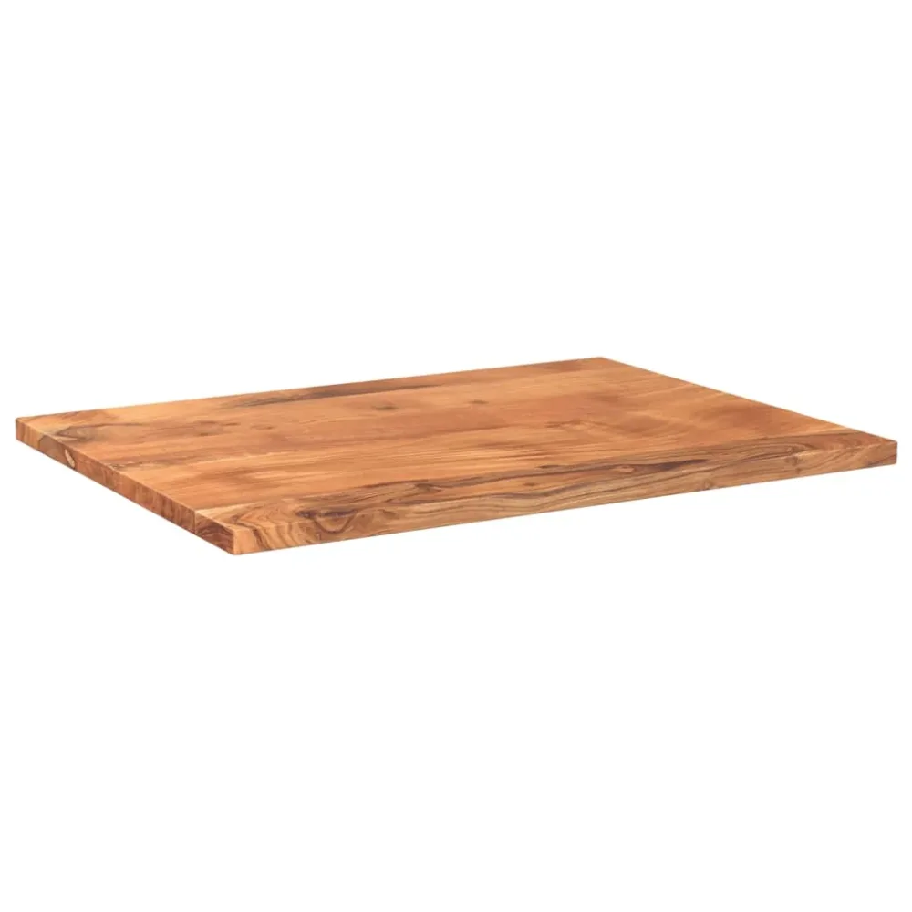 Table Top 80x70x3.8 cm Rectangular Solid Wood Acacia – Image 2