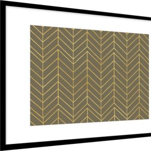 Motif Luxe de lignes or clair sur fond vert foncé 90×60 cm Motif Luxe de lignes or clair sur fond vert foncé 90×60 cm
