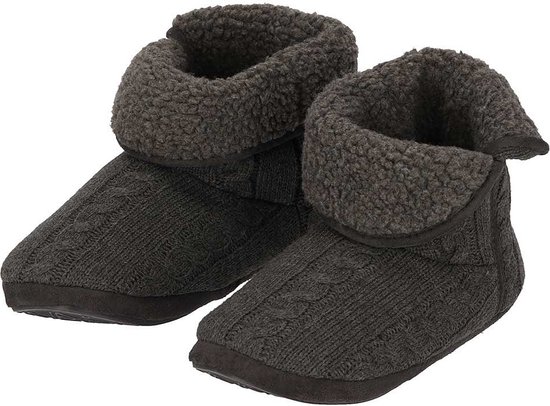 Pantoufles hommes | Gris | Chaussons tricotés | Taille 41/42 | Chaussons | Pantoufles | Pantoufles femmes pour homme | Pantoufles hommes | Pantoufles femmes homme taille 42 | Apollo