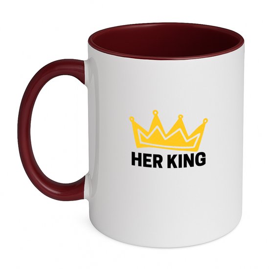 Hacebo® – tasse à café son roi bordeaux – Roi – quelqu&rsquo;un qui se sent comme un roi – tasse à thé – tasse à café – Saint Valentin – anniversaire – cadeau pour petit ami – cadeau – cadeau – tasse à café – capacité 350 ML