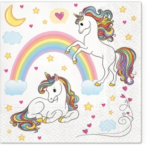 Servietten Lunch 20x Rainbow Party 33x33cm Servietten Lunch 20x Rainbow Party 33x33cm