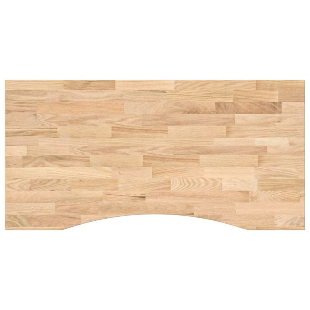 Desk Top Untreated 100x60x2.5 cm Solid Wood Oak Rectangular – Image 2
