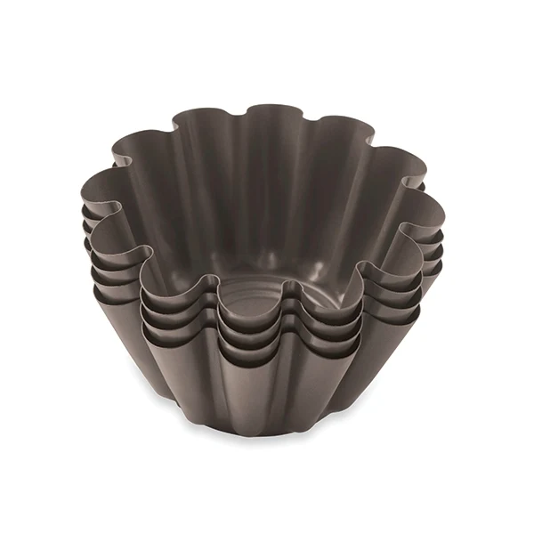 Set 4 moules briochettes acier revêtu 13 cm Mathon – Image 3