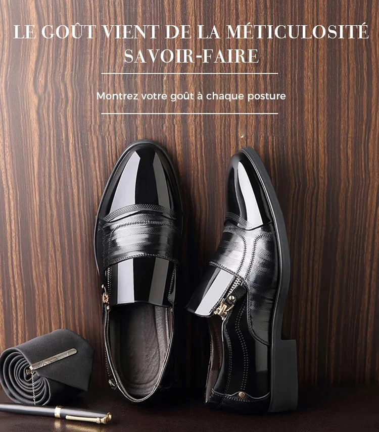 Chaussures D'affaires En Cuir Quatre Seasons Pour Hommes – Image 2