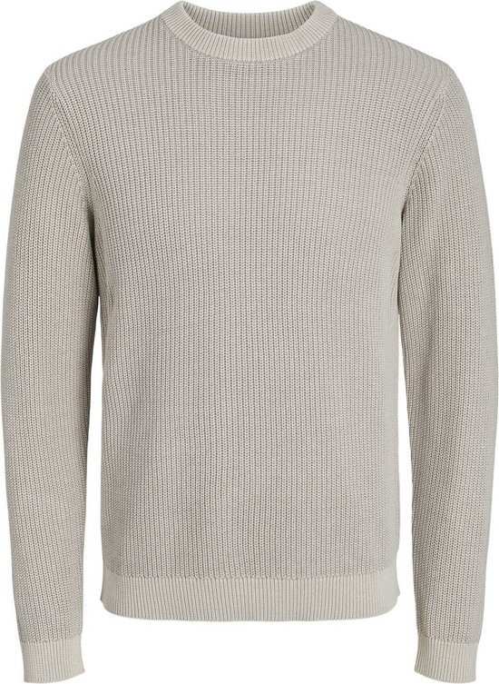 Jack & Jones - Pull ras du cou en maille côtelée délavée pour homme - Grijs - Taille S
