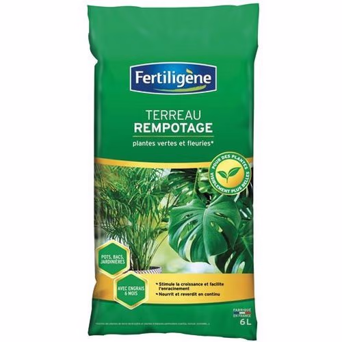 Terreau de rempotage plante verte et fleuries