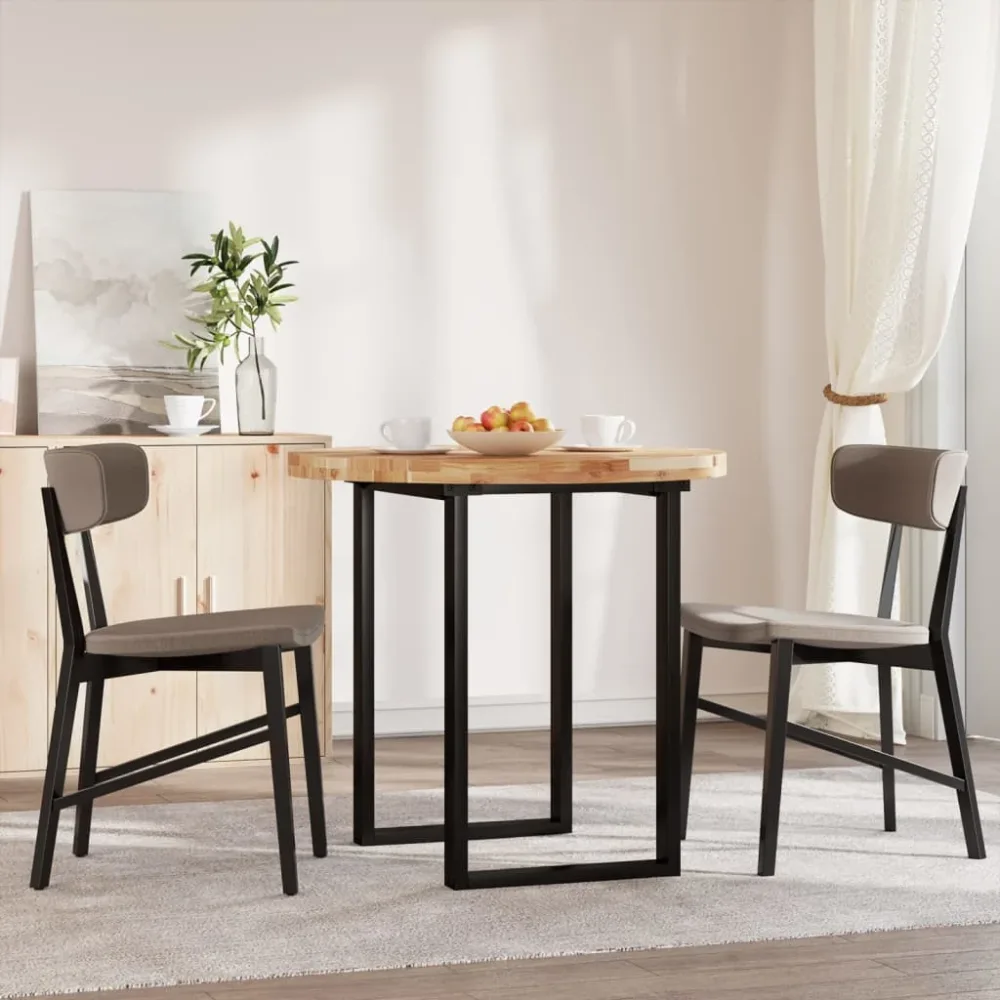 Table Top Round Ø80x4 cm Solid Wood Acacia – Image 3