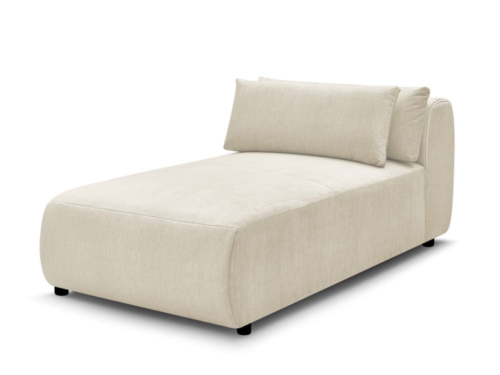 Meridienne avec tetiere pour canape modulable JANA tissu velours