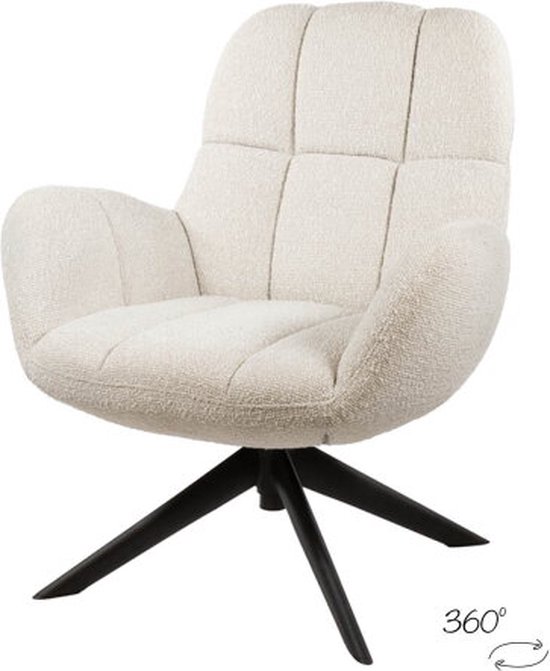 Fauteuil pivotant Elvis Monet - Pearl