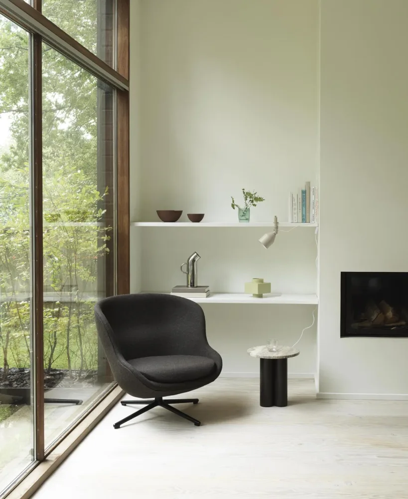 Hyg Lounge-Sessel Niedrig mit Drehgestell schwarzes Aluminium Tilt Ultra – Image 2