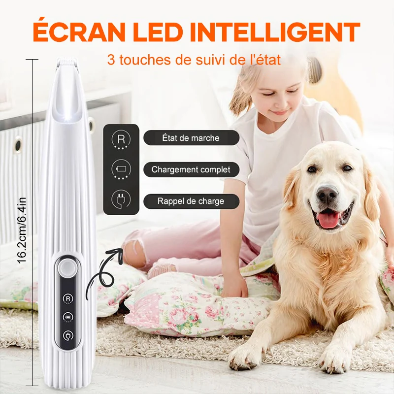 Rasoir de pieds LED pour animaux de compagnie – Image 2