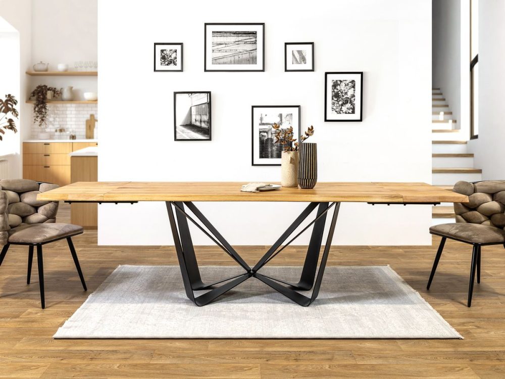 Table a manger extensible 200 a 280 cm ARWEN chene massif – Image 2