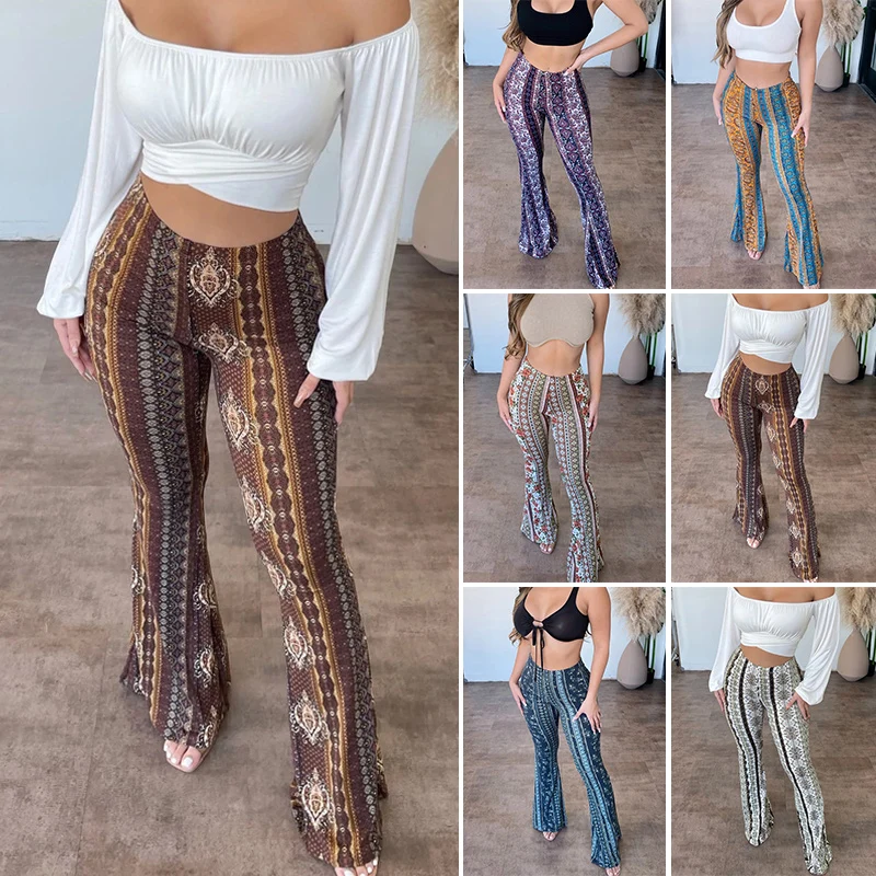 Micro-pantalon skinny à motif floral vintage – Image 2