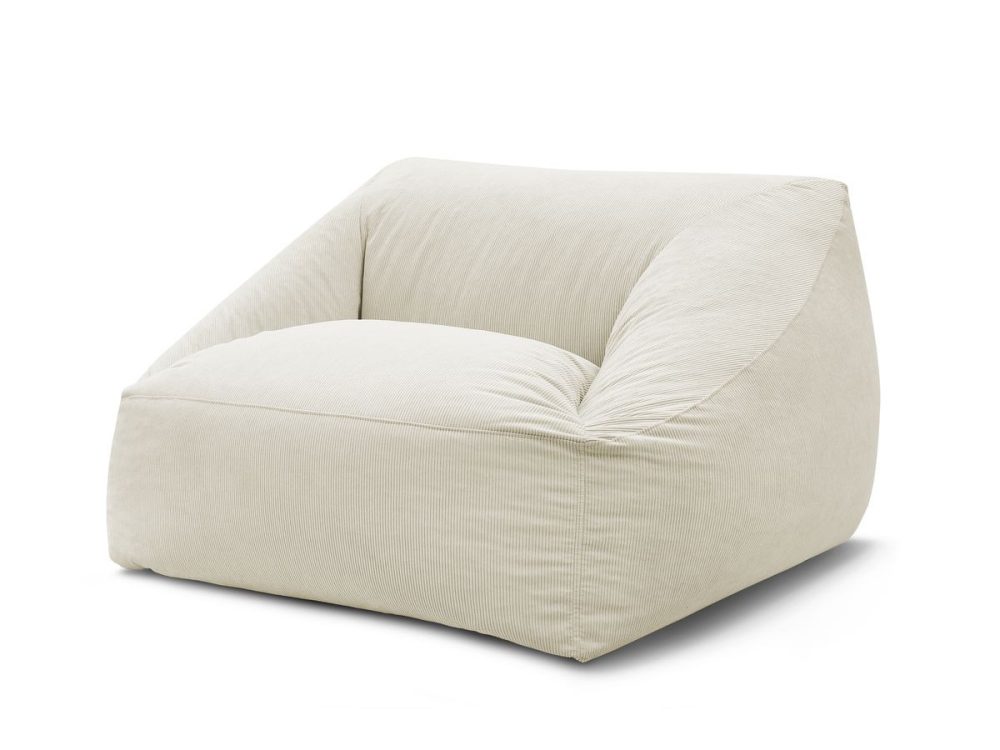 Pouf ultra moelleux LILIBET velours cotele