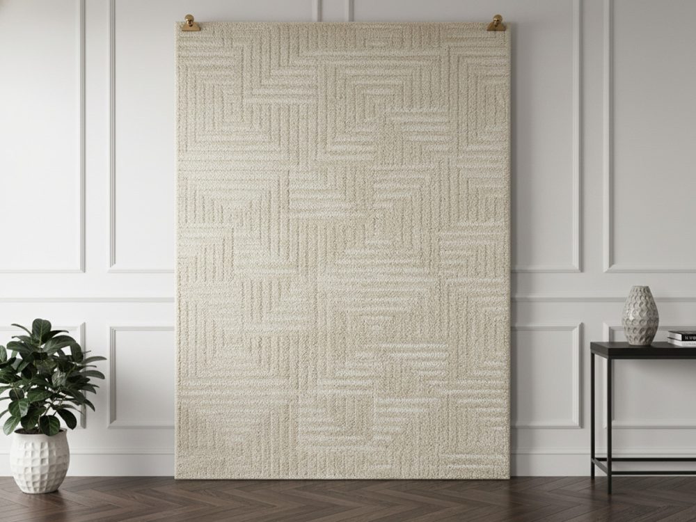 Tapis poils ras LUCIE motif abstrait – Image 2