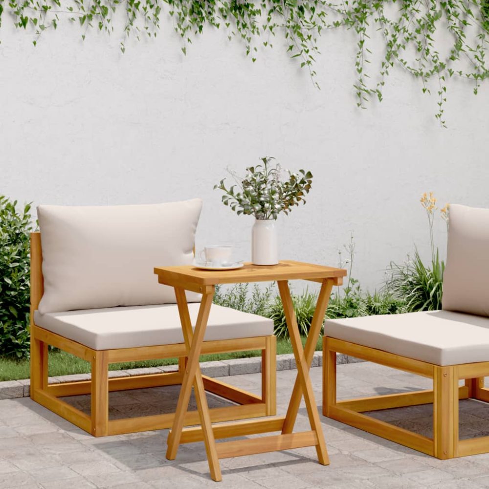 Folding Garden Table 50x36x60 cm Solid Wood Acacia – Image 3