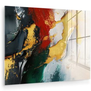 MuchoWow® Peinture sur verre 160×120 cm – Peinture sur verre acrylique – Moderne – Noël – Abstrait – Goud – Photo sur verre – Décoration murale salon – Décoration murale chambre – Peintures MuchoWow® Peinture sur verre 160×120 cm – Peinture sur verre acrylique – Moderne – Noël – Abstrait – Goud – Photo sur verre – Décoration murale salon – Décoration murale chambre – Peintures