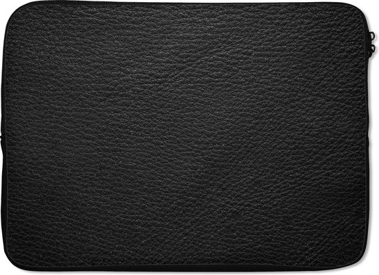 Housse ordinateur 13 pouces 34x24 cm - Structure cuir ou fond - Housse Macbook & Laptop Cuir noir - Housse ordinateur portable avec photo