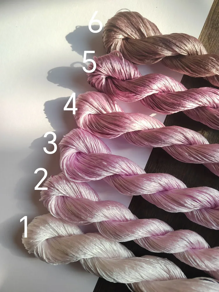 10g Suzhou Embroidery Thick Filament Slightly Twisted Mulberry Silk Thread(豆沙棕) - Hand-dyed Ronghua Threads – Image 2
