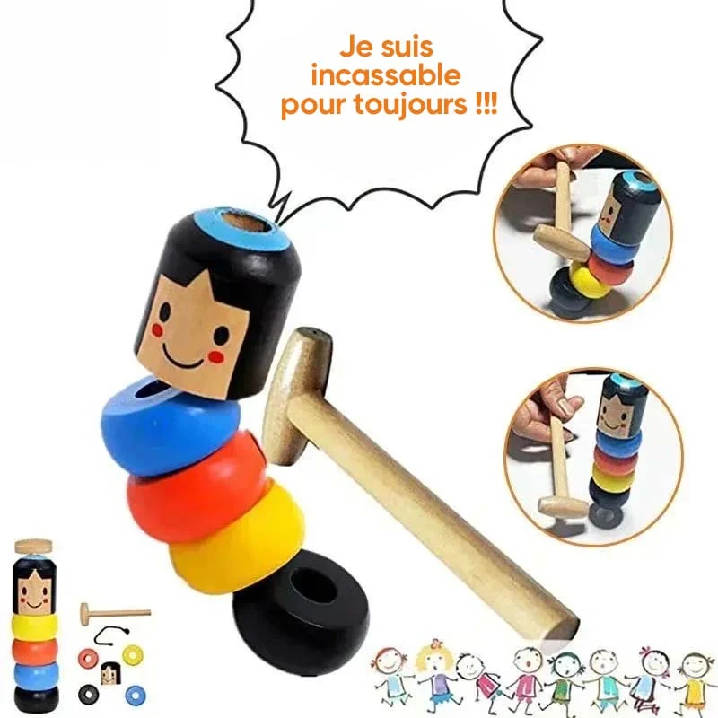 Jouet magique Homme en bois incassable – Image 2