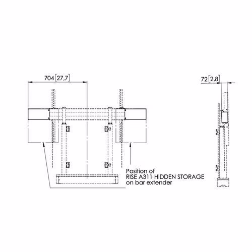 Barre d’extension RISE A321 pour unité de rangement cachée Vogel’s Vogels Barre d’extension RISE A321 pour unité de rangement cachée Vogel’s Vogels