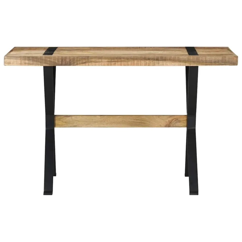 Dining Table 120x60x76 cm Rough Mango Wood – Image 2