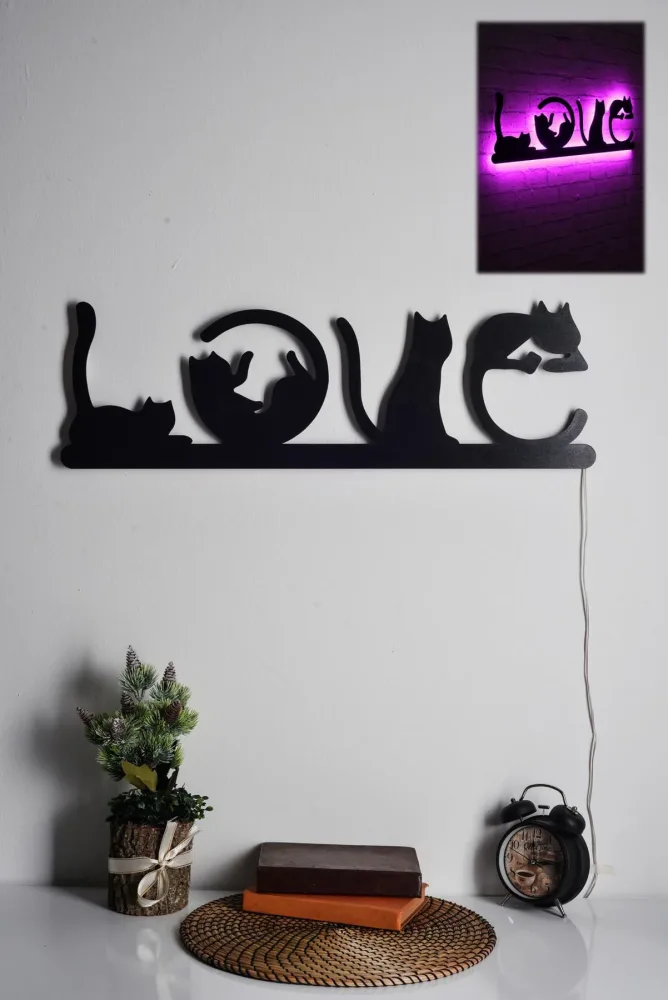 Cat Love Wandleuchte - Rosa – Image 2