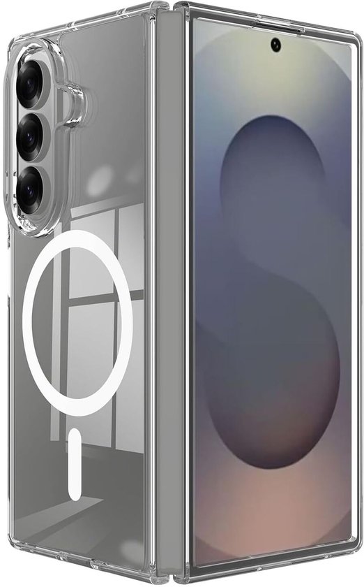 Housse Compatible avec Samsung Galaxy Z Fold 7 - Compatible avec MagSafe / Qi2 - Hard Back Cover avec Aimant - Transparent