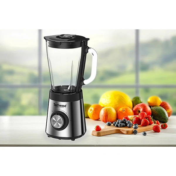 Blender inox bol en verre double sécurité 1,5 L Techwood – Image 3