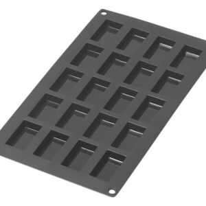 LÉKUÉ Financierbackform Mini 20er Silikon 30×17.5 cm schwarz