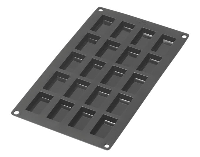 LÉKUÉ Financierbackform Mini 20er Silikon 30x17.5 cm schwarz