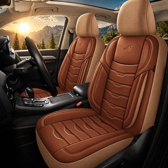 Housses de siège auto pour Volkswagen Golf Plus | Kit complet | AID407 | Similicuir marron Housses de siège auto pour Volkswagen Golf Plus | Kit complet | AID407 | Similicuir marron
