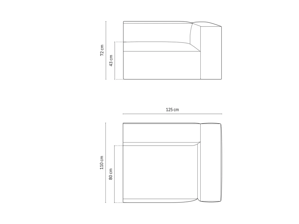 1-Sitzer Modular Sofa rechts Nuria – Image 3