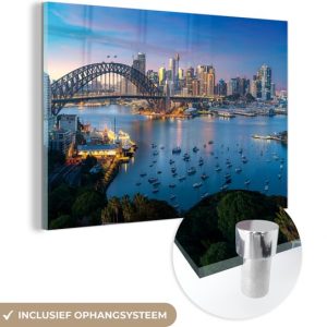 MuchoWow® Peinture sur verre 150×100 cm – Peinture sur verre – Vue de Sydney, Australie – Photo sur verre acrylique – Peintures MuchoWow® Peinture sur verre 150×100 cm – Peinture sur verre – Vue de Sydney, Australie – Photo sur verre acrylique – Peintures