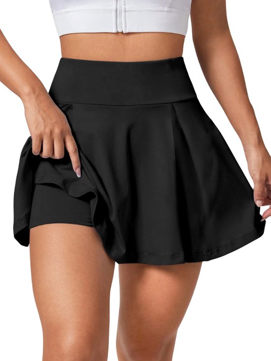 Jupe Nivard Femme - Short - Pantalon Court - Jupe de Marche - Leggings - Zwart - XXL