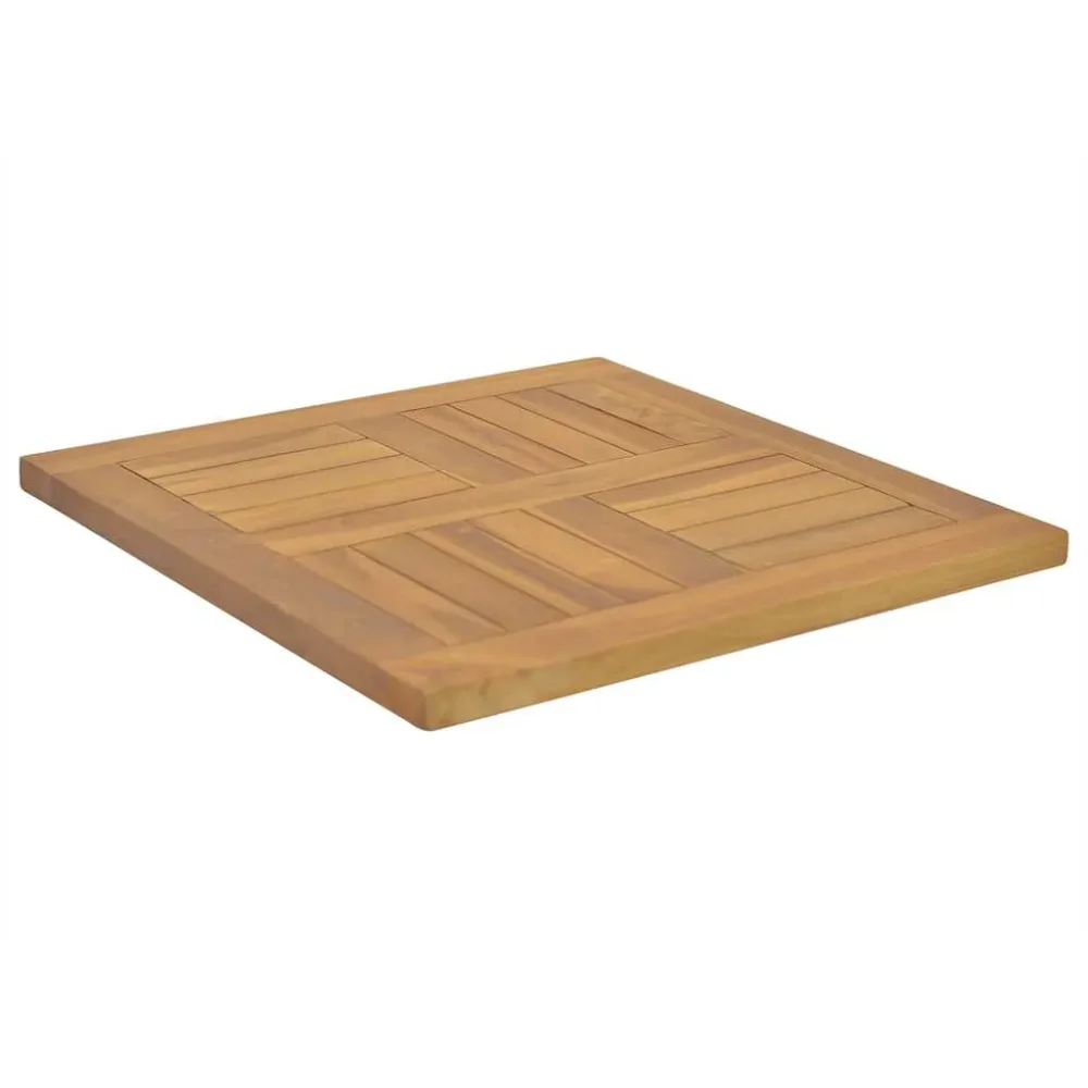 Square Table Top 50x50x2.5 cm Solid Wood Teak – Image 3