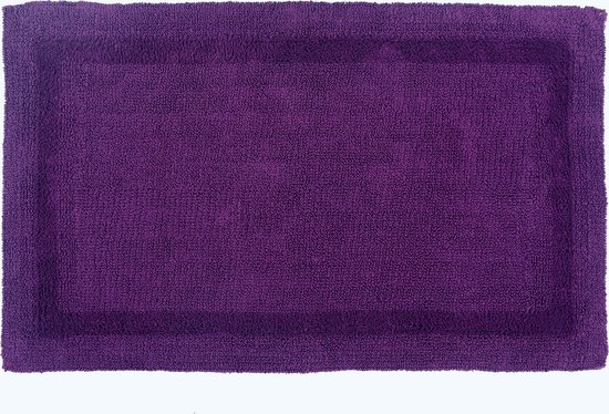 Homescapes Grand tapis de bain en coton, 70 x 120 cm – Prune