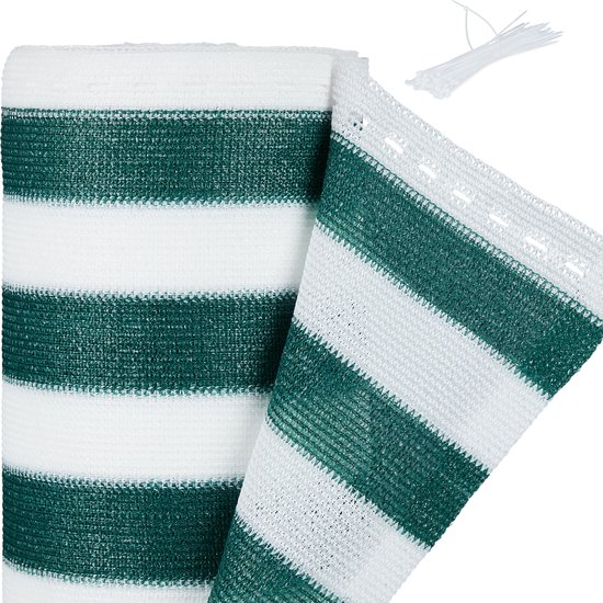 Filet de visibilité Relaxdays 1,8 mètres – tissu de visibilité – rayé – HDPE – tissu de balcon – vert/blanc – 1,8 x 15 mètres Filet de visibilité Relaxdays 1,8 mètres – tissu de visibilité – rayé – HDPE – tissu de balcon – vert/blanc – 1,8 x 15 mètres