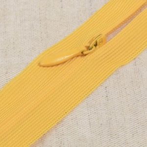 Fermeture éclair invisible 60cm – jaune maïs – fermeture éclair à couture dissimulée – réglable