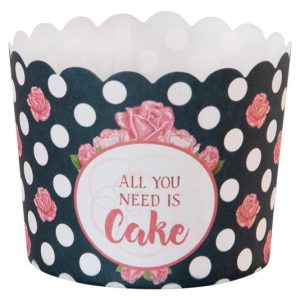 STÄDTER Papierbackförmchen All You Need Is Cake ø 6/7×5.5 cm bunt Maxi STÄDTER Papierbackförmchen All You Need Is Cake ø 6/7×5.5 cm bunt Maxi