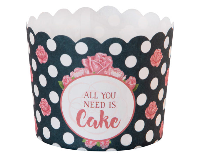 STÄDTER Papierbackförmchen All You Need Is Cake ø 6/7x5.5 cm bunt Maxi