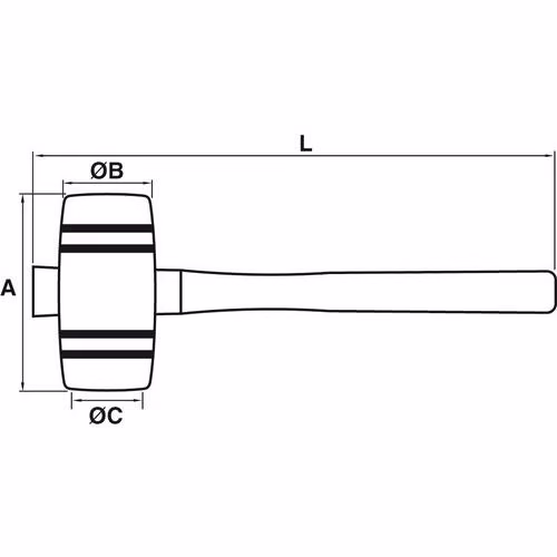 Maillet forme tonneau dynachoc