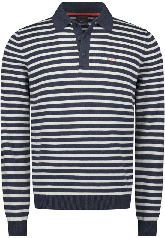 New Zealand Auckland Pull Pullover 26an405 2655 Lake Navy Melange Hommes Taille - M