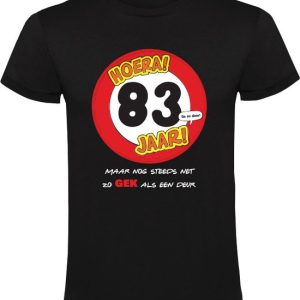 Hourra 83 ans ! Mais toujours aussi fou qu&rsquo;une porte ! T-shirt homme | Anniversaire quatre-vingt-trois | cadeau du 83e anniversaire | Chemise