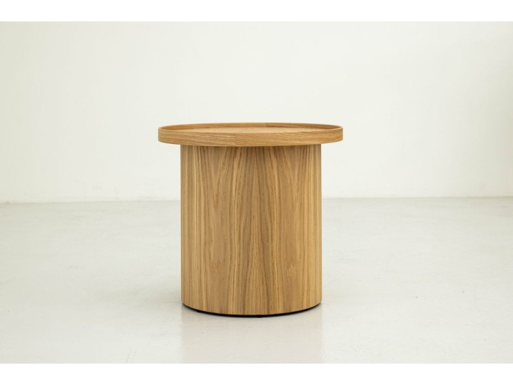 Table basse D.45 cm CASTELLANE placage chene massif – Image 3