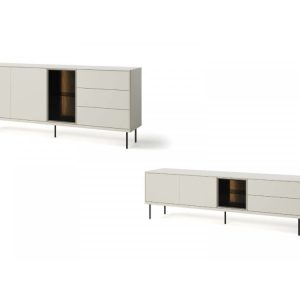 Ensemble ESPERA avec buffet 194 cm + meuble TV 194 cm avec LEDS