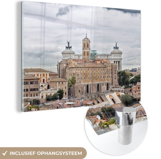 Glas de la Rome antique 120x80 cm - Tirage photo sur Glas (décoration murale en plexiglas)