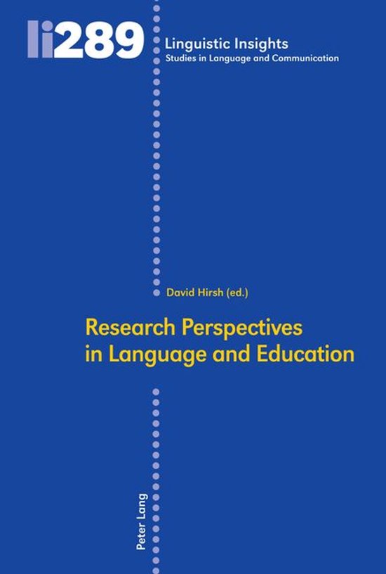 Linguistic Insights 289 - Research Perspectives in Language and EducationEbook