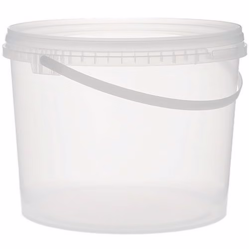 Seau transparent avec couvercle – 1 à 10L – Image 2